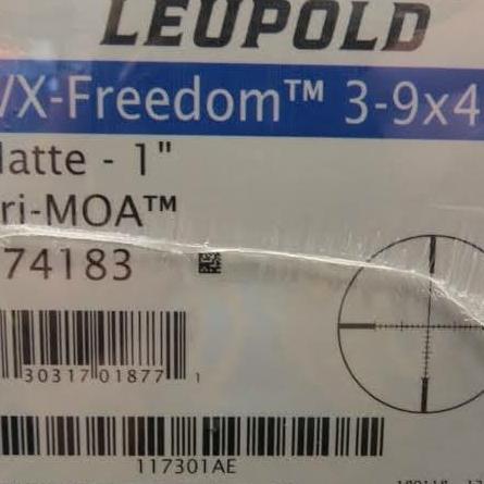 Telescope Tele Leupold Vx Freedom 3-9X40 Tri Moa Terbaru