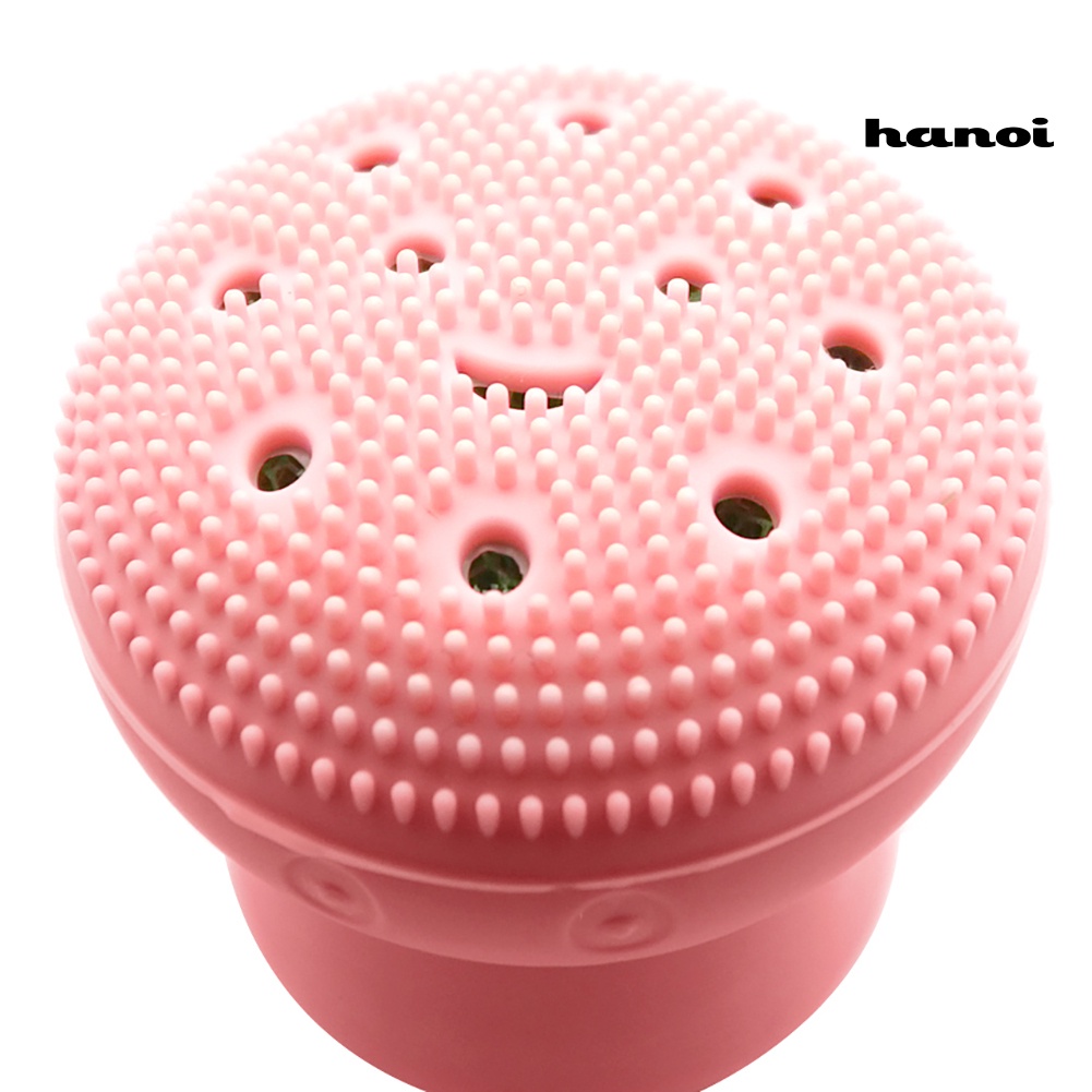 HQTM_Mini Octopus Silicone Face Cleansing Washing Brush Facial Cleaner Exfoliator