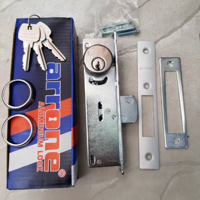 Kunci pintu almunium lock atau pintu kaca arrone