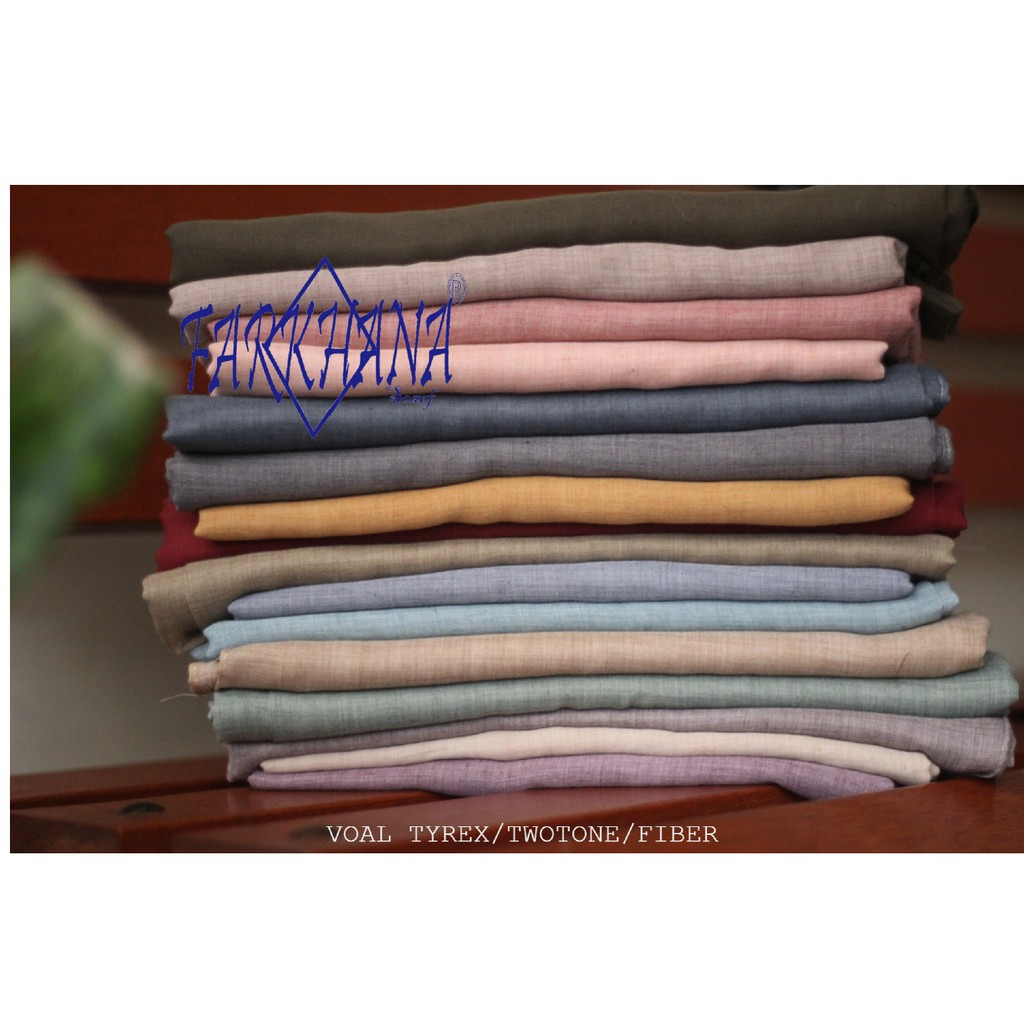 HIJAB/JILBAB SEGIEMPAT VOAL TYREX/TWOTONE /FIBER FARKHANA SCARF  | KANZA