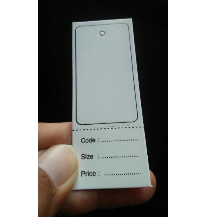 

Termurah dan terbaik >> HANG TAG / 200 PCS / HANTAG / HENGTEG POLOS / PRICE TAG / LABELHARGA / LEBEL