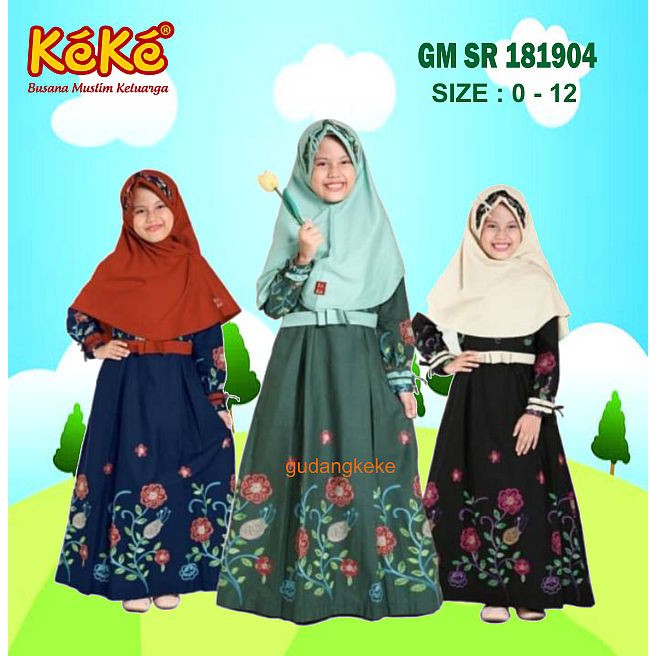 KEKE GMSR181904 GAMIS ANAK PEREMPUAN KEKE BUSANA MUSLIM