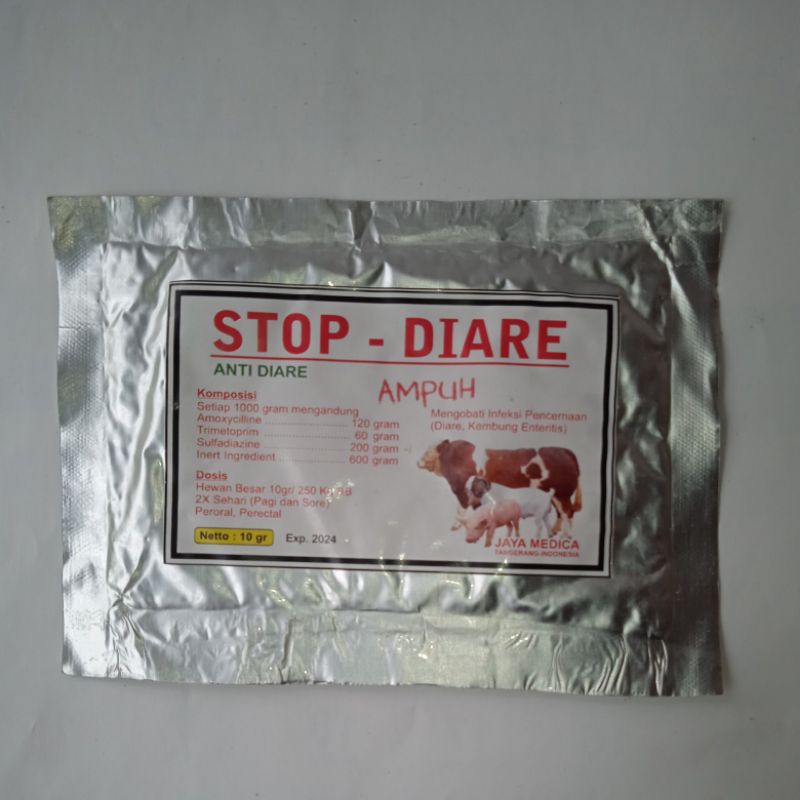 STOP- DIARE Anti Diare Hewan Ternak 10 gr