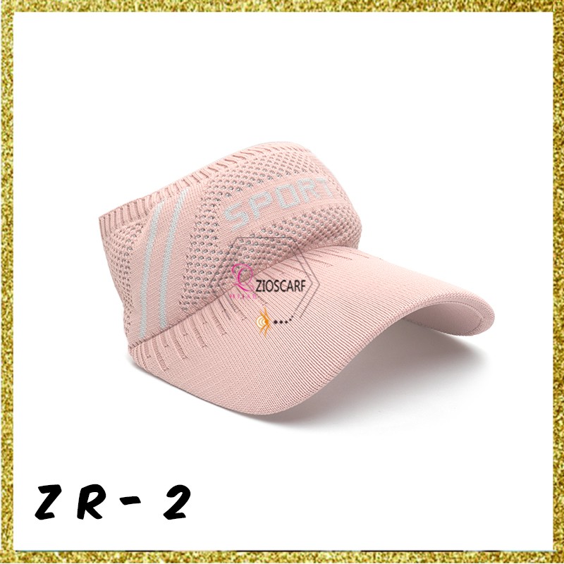 TOPI SENAM WANITA SUMMER ZUMBA SEPEDA PANTAI SPORT ANTI UV TENIS TENNIS GOLF KOREA WANITA PRIA ZR