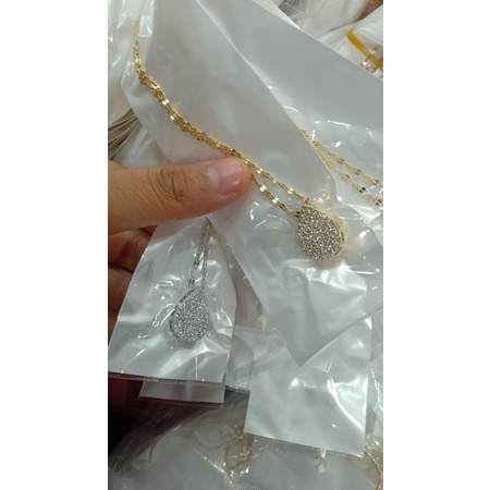 Kalung titanium asli tidak luntur bisa dipake mandi aman untuk yg alergi aloy xuping