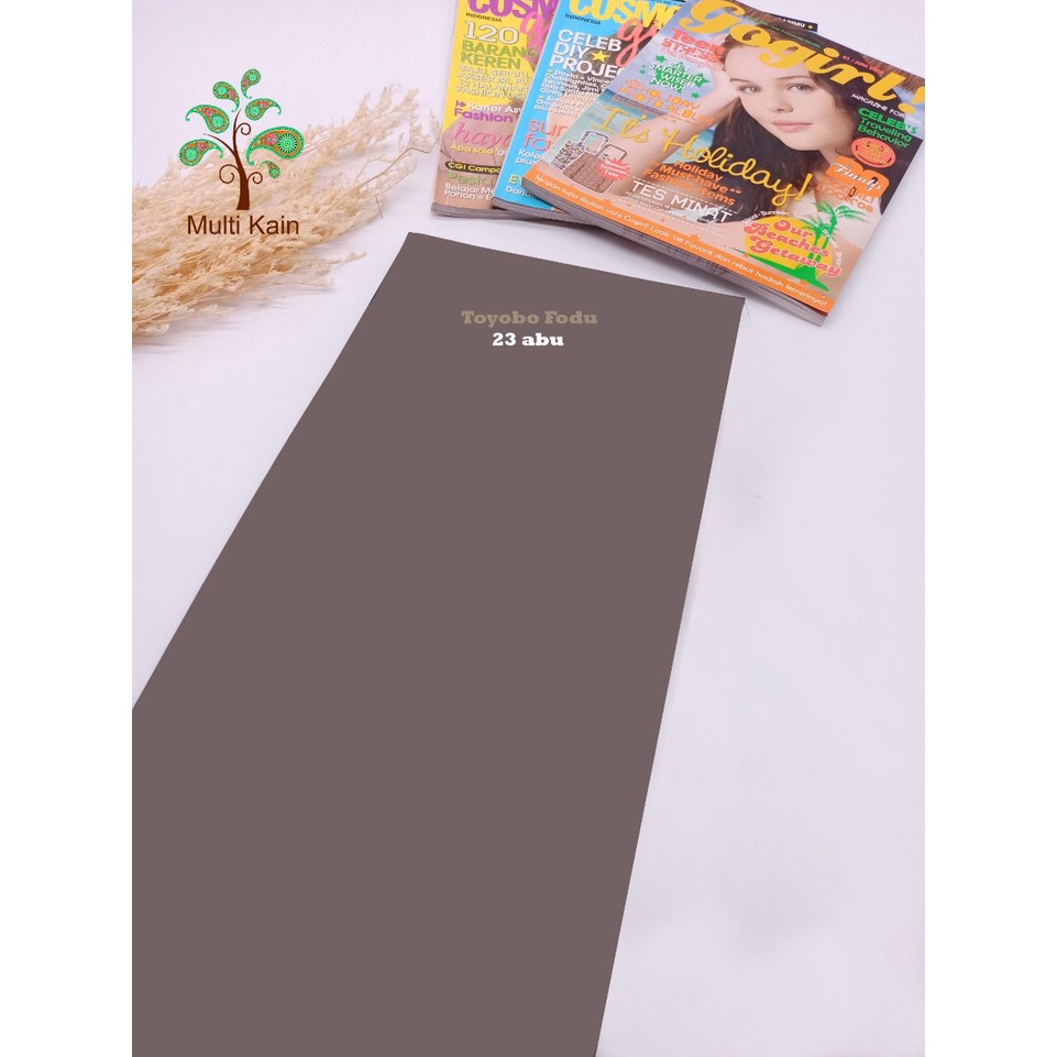 Bahan Multi kain katun cotton toyobo FODU (COPYRIGHT, TERDAFTAR) asli premium-FODU 23 abu