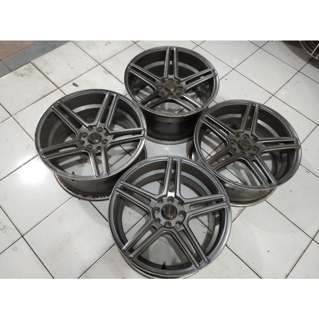 velg mobil bekas ring 17 model celong lebar 7,5 depan 8,5 belakang et 38/40 baut 8x100-114