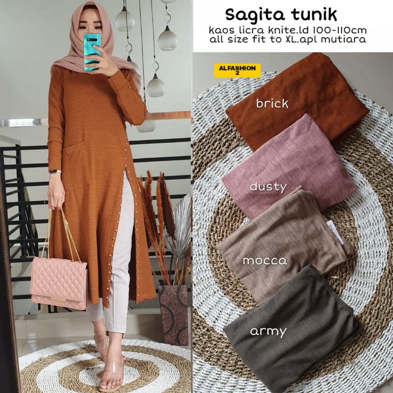 sagita tunik ori alfashion / tunik kaos lycra knit
