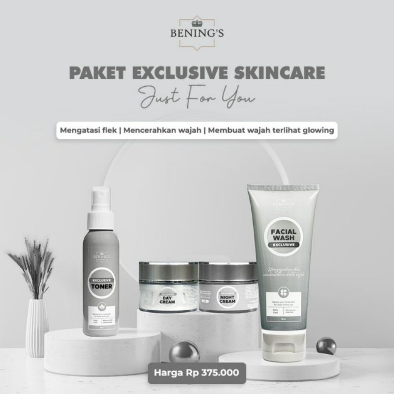 BENINGS SKINCARE DR OKY PRATAMA PAKET EXLUSIVE BRIGHTENING ACNE | BENINGS CLINIC | BENING'S SKINCARE-PAKET EXLUSIVE