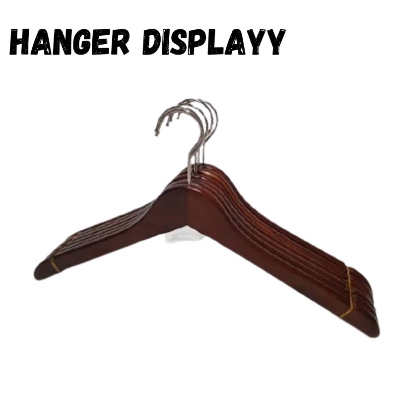 Hanger kayu Dewasa (Wood) warna Coklat / Gantungan baju