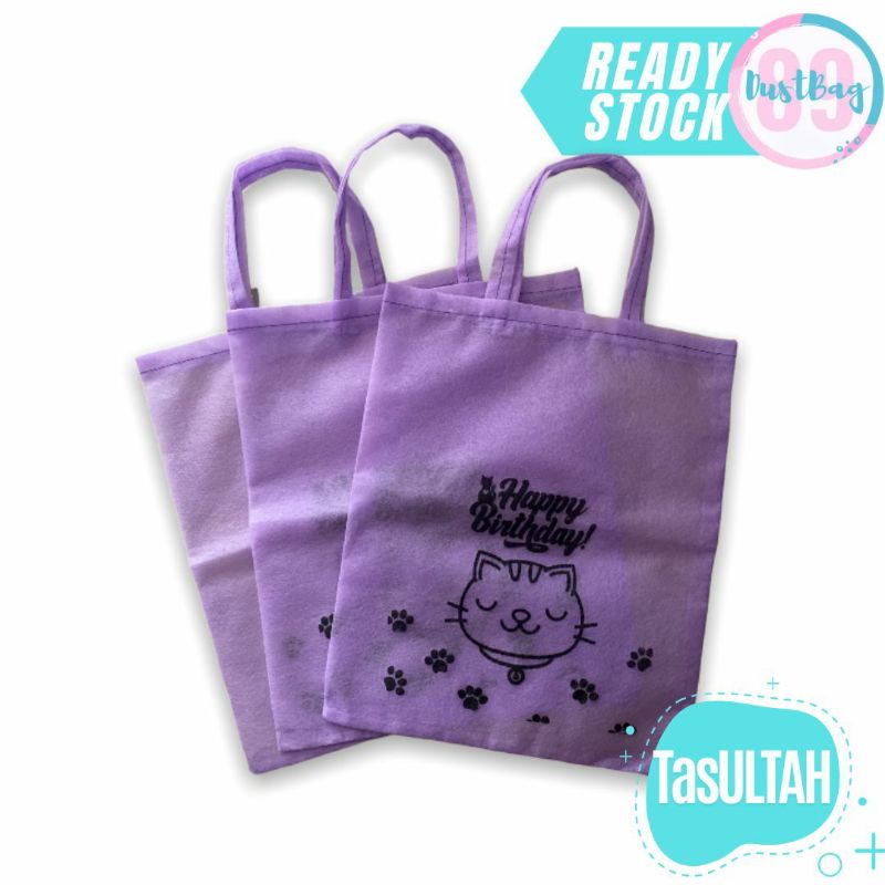 TAS SPUNBOND KARAKTER GOODIEBAG SOUVENIR ULANG TAHUN ANAK SIAP KIRIM F25X30