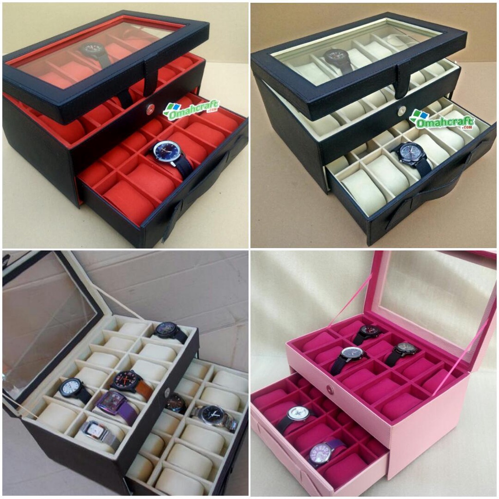 Kotak Jam Tangan / Box Tempat Jam Tangan isi 24 / Watch Box Leather