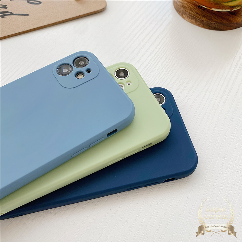 Casing Soft Case Silikon Tpu Warna Polos Untuk Iphone 12 Pro Max / 12 Mini / 11 / 8plus / 7plus /6 /6s