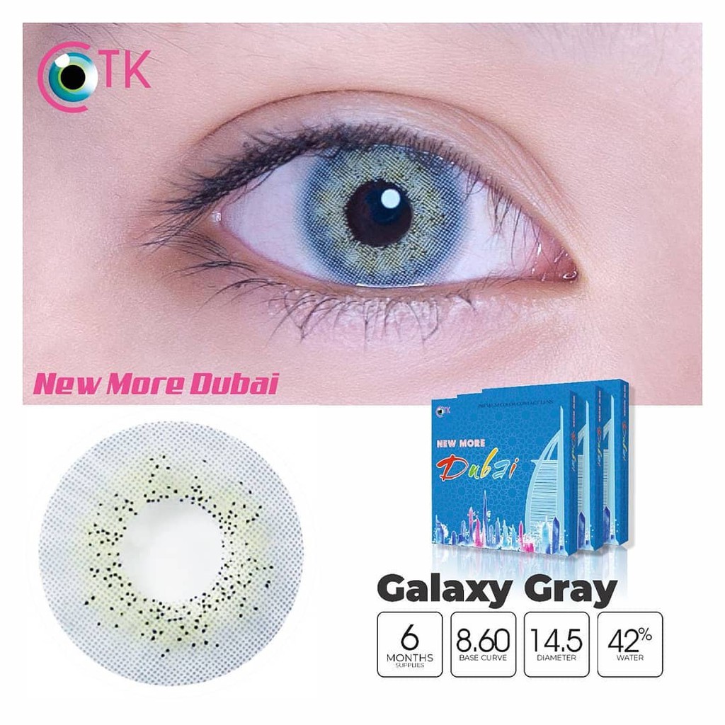 Softlens New More Dubai DIA 14.50mm NORMAL / Soflens Softlens CTK Lensa Kontak-NMD Galaxy Grey