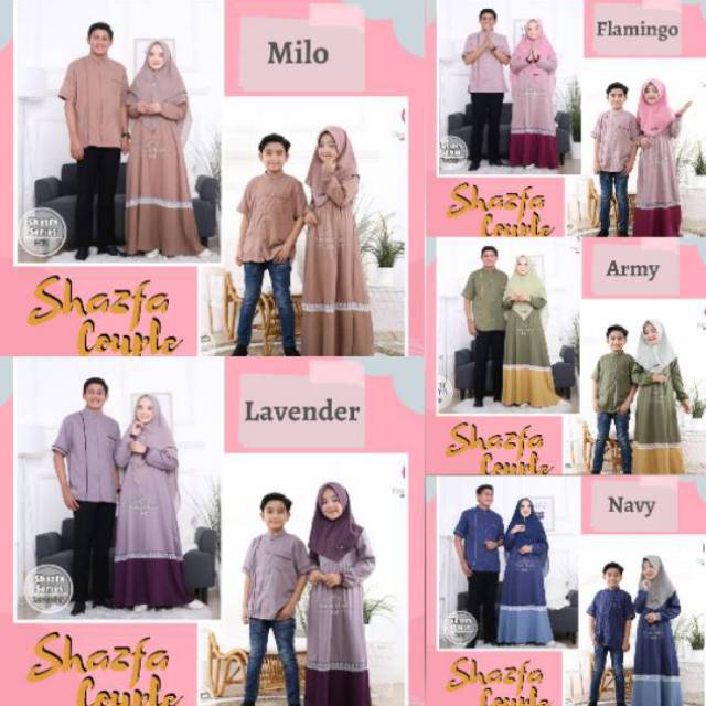 Shazfa Couple Fania Hijab // Gamis  Shazfa // Shazfa Dress