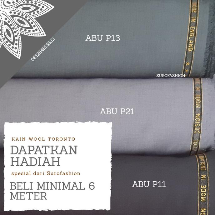 Kain celana slim wool toronto harga 1,25 meter
