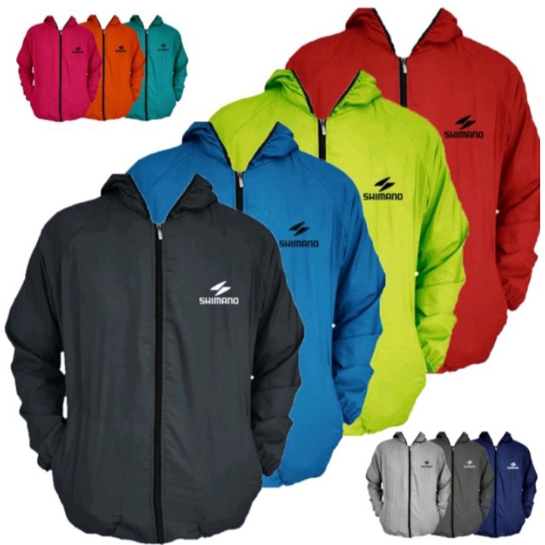 jaket parasut shimano/jaket parasut Mizuno/jaket olahraga bersepeda/joging/lari/M L XL XXL