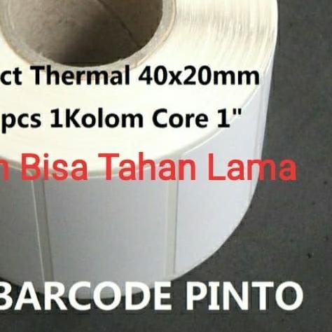 

♝ 40X20mm 800pcs,DIRECT THERMAL,1Line,CORE1",GAP,LABEL STIKER BARE ✧