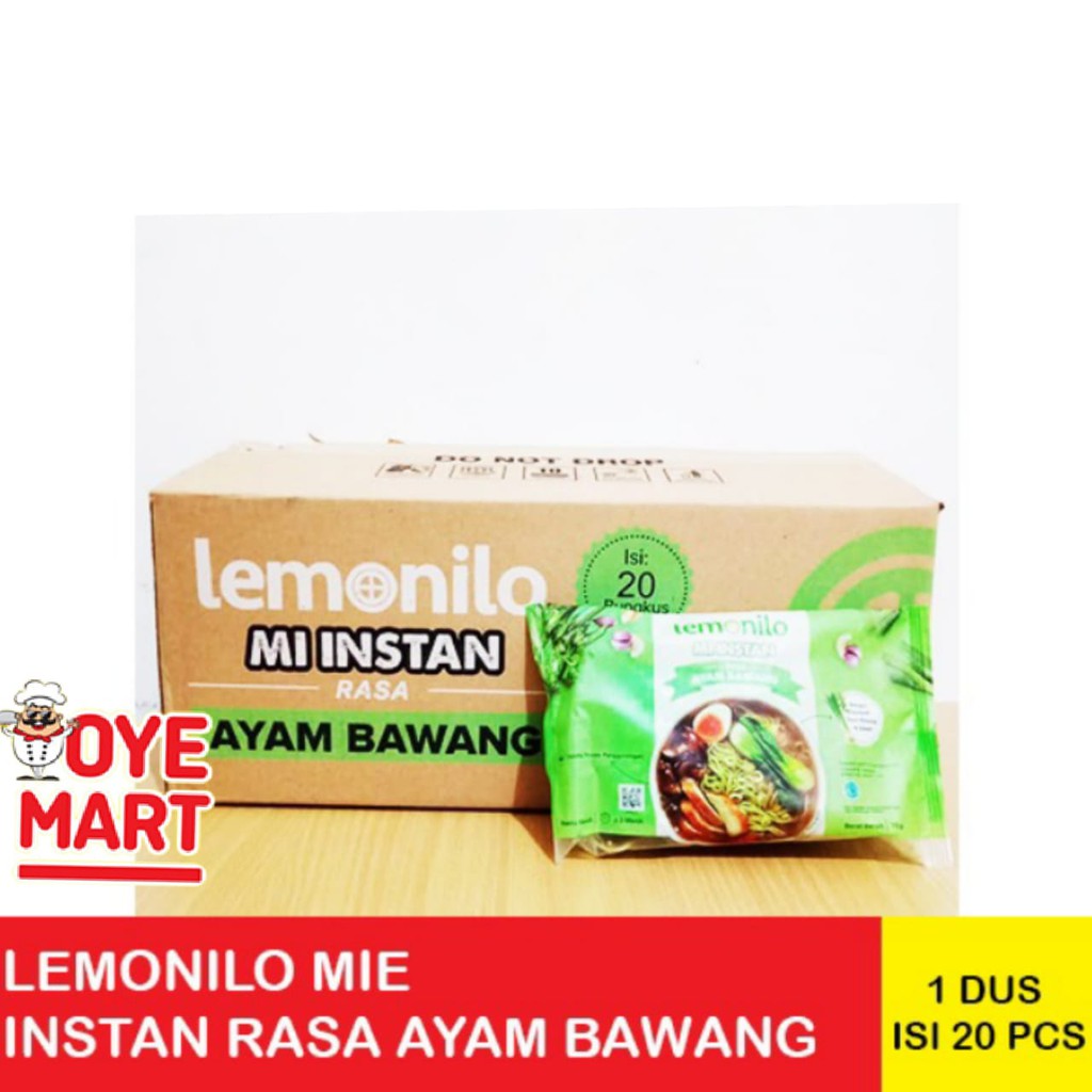 LEMONILO MIE INSTAN RASA AYAM BAWANG 1 DUS ISI 20 PCS