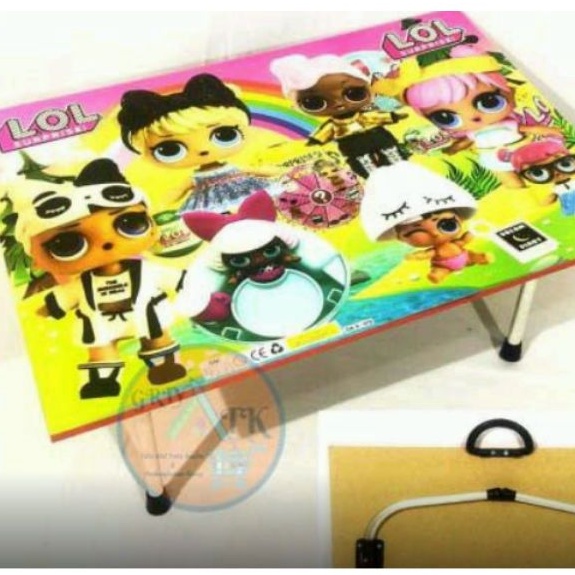 

Meja belajar lipat untuk Kayu Kaki Aluminium Besar Kotak Karakter Anak Lucu