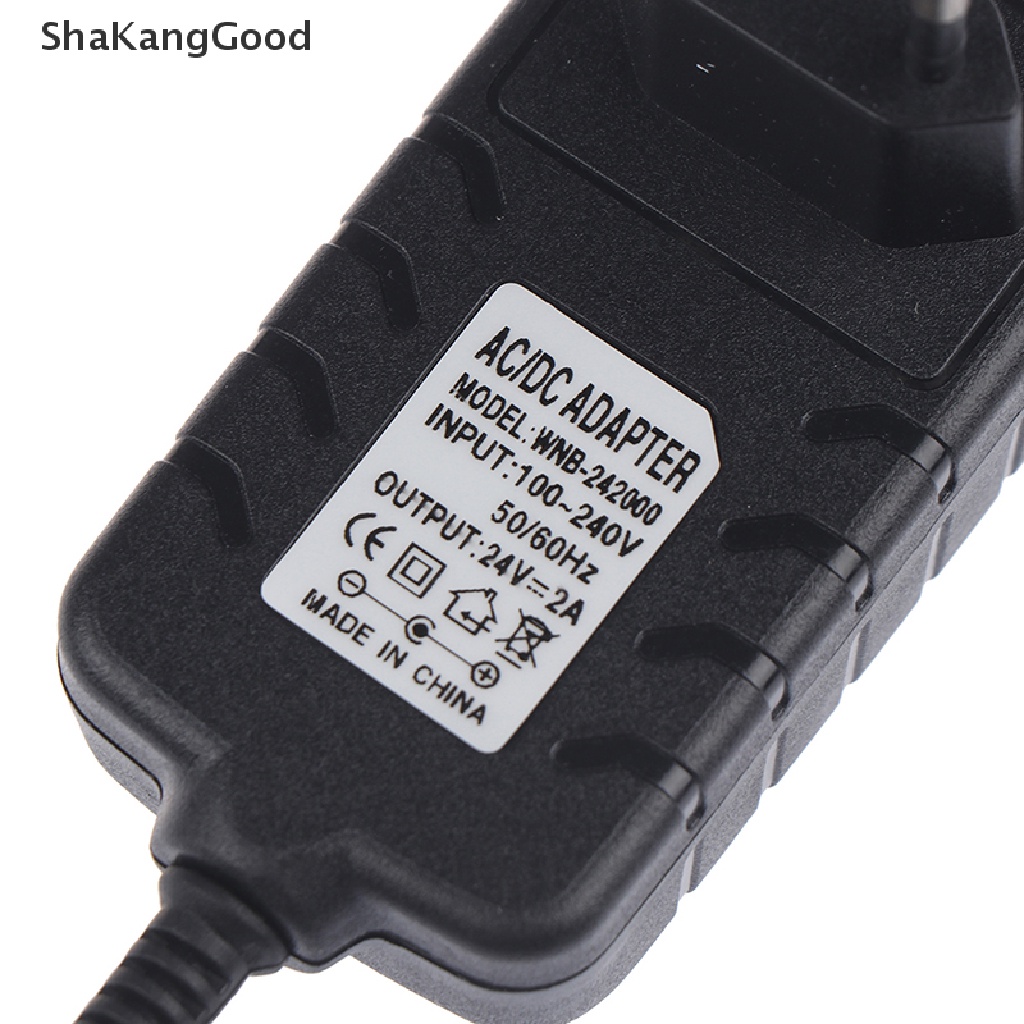 Skid 1Pc Adapter Power Supply 24V 2A Untuk Lampu LED UV Pengering Kutek