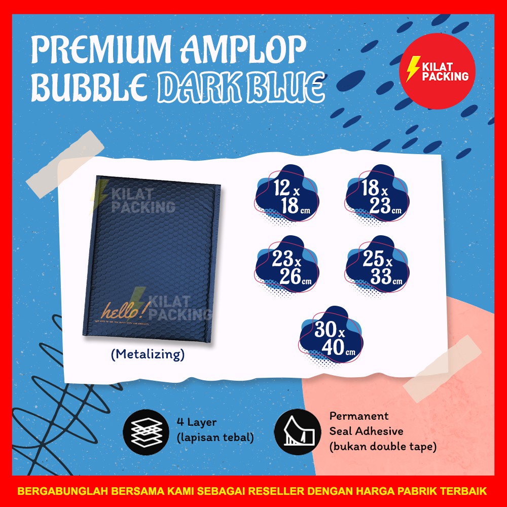 

AMPLOP BUBBLE MURAH | BUBBLE MAILER | POLYBUBBLE PREMIUM MURAH DARK BLUE SATUAN