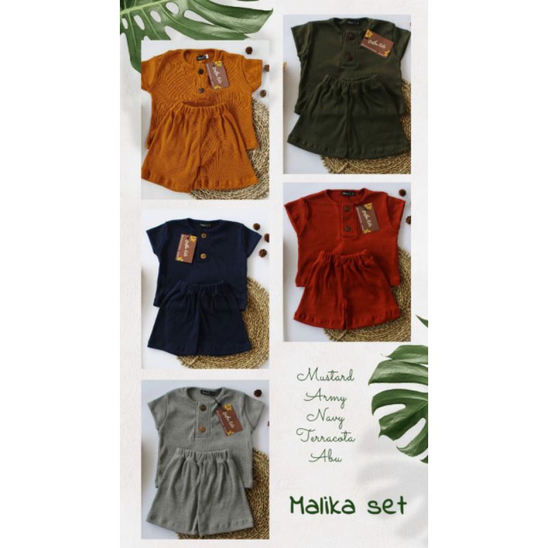 Baju Setelan Anak Cowok Cewek Malika Set by QinthaKids