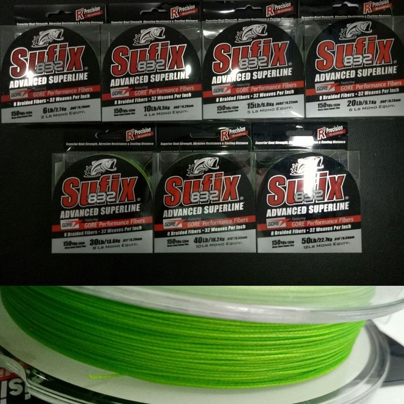 Sufix 832 -Advanced Superline- 8X Braid Fibers