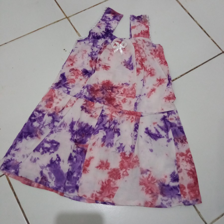 dress simpel santai anak kecil rayon