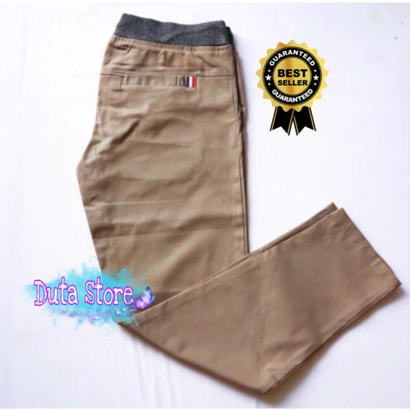 calana rip rib panjang pria jogger street celana chino jogger karet Melar