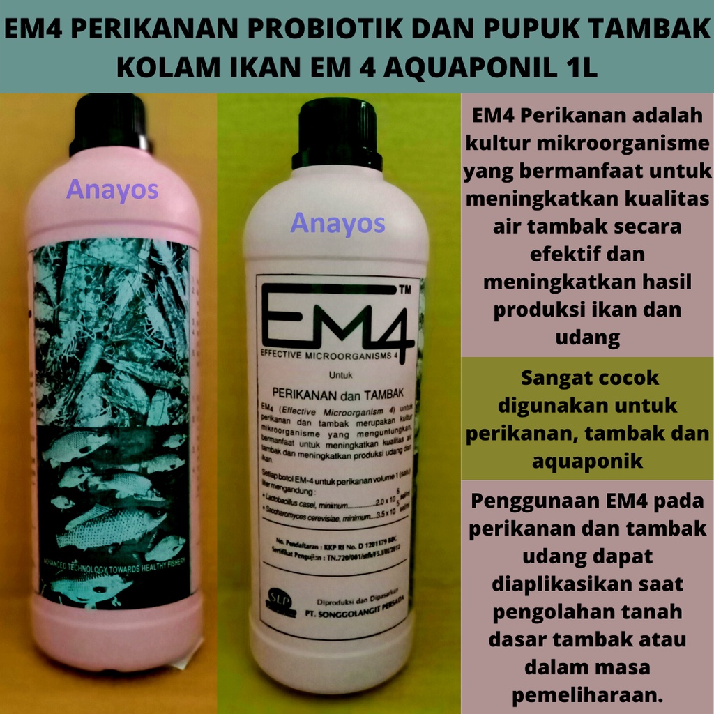 Jual Em Perikanan Probiotik Dan Pupuk Tambak Kolam Ikan Em Aquaponik