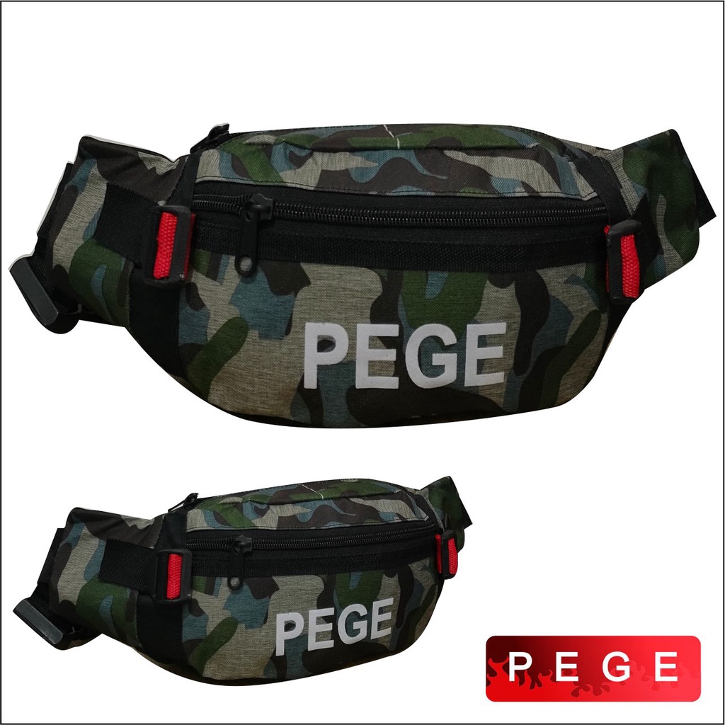 Tas Pinggang Pria Waistbag Army Tas Slingbag Selempang Bahu Pria Motif Doreng - PG 8902