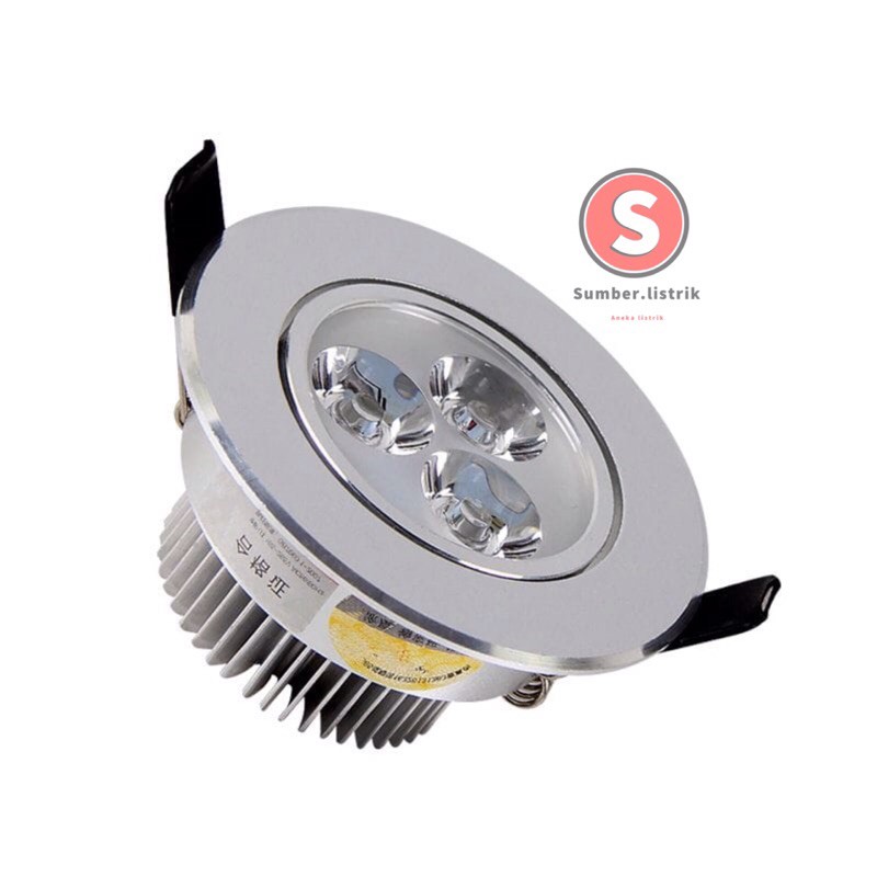 LAMPU DOWNLIGHT 3WATT 3MATA / 5W 5MATA - LED CEILING LIGHT 3 WATT 3W 3Led PUTIH DAN WW