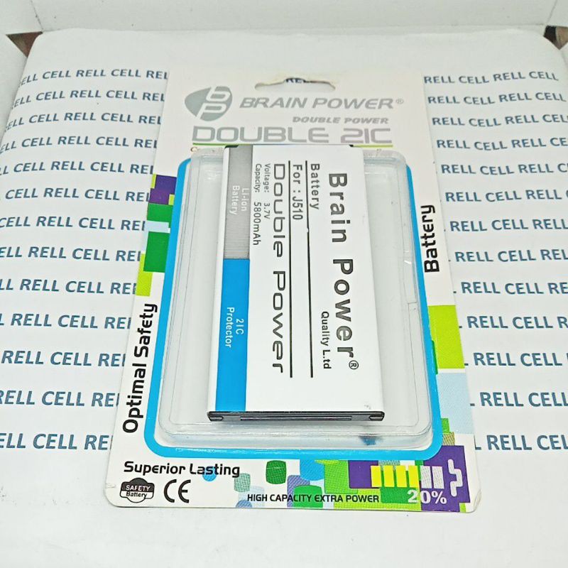 BATERAI BATRE BATTERY SAMSUNG J510 J5 2016 DOUBLE POWER BRAIN POWER BERGARANSI