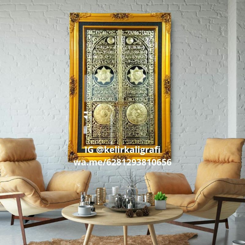 KALIGRAFI KUNINGAN PINTU KA'BAH SUPER JUMBO KUALITAS PREMIUM