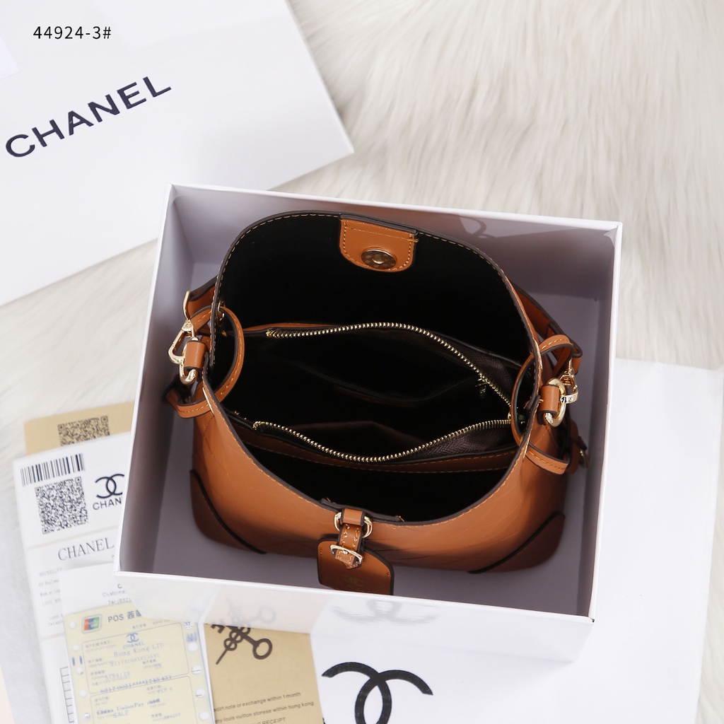 Ch Small Leather Bucket Bag #44924-3