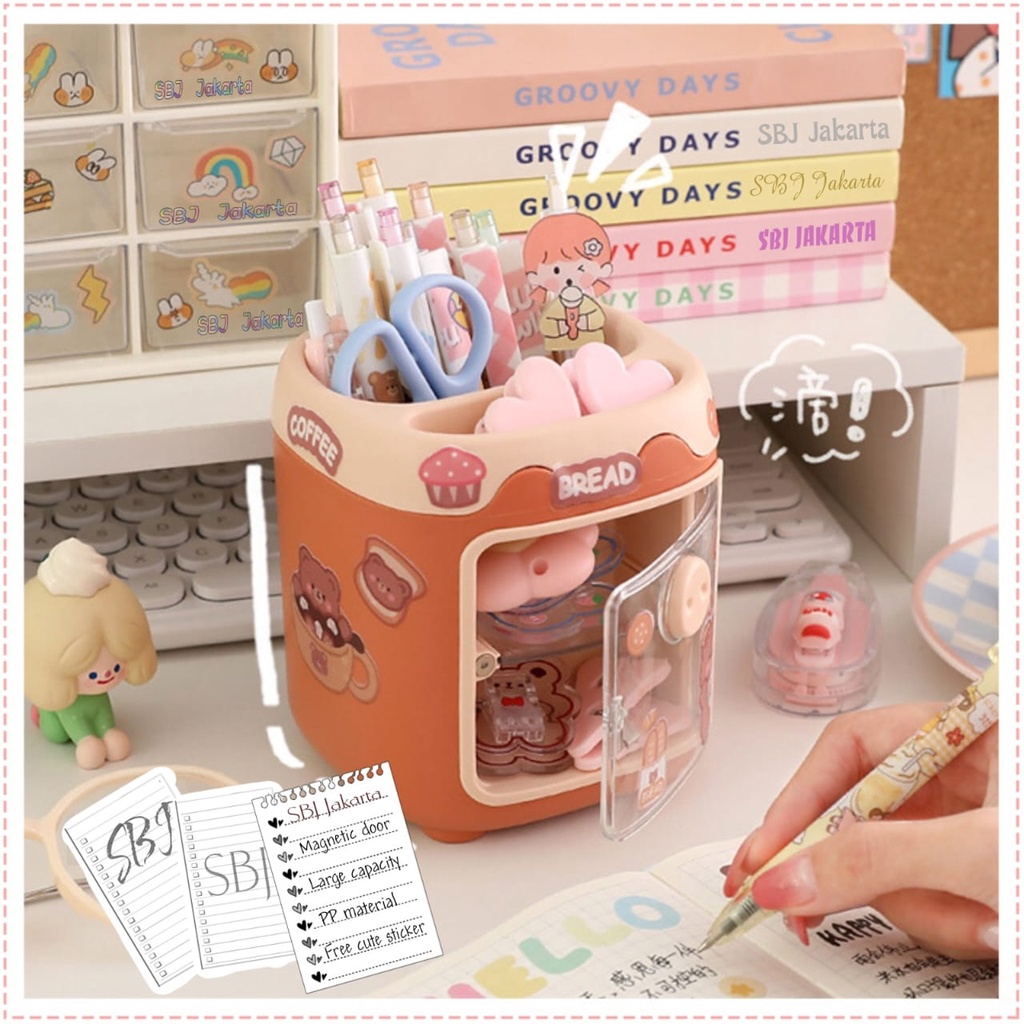 Pen holder / Rak pulpen kosmetik / desk organizer / tempat alat tulis