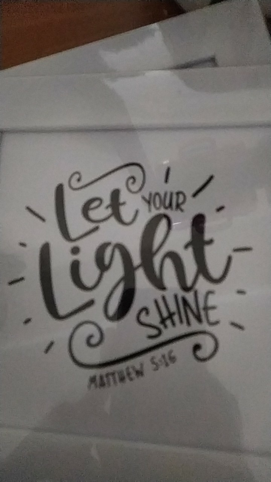 C-22 Let Your Light Shine, Hiasan Dinding, Pajangan, Poster, Dekorasi, Pigura, Kristen, Ayat Alkitab