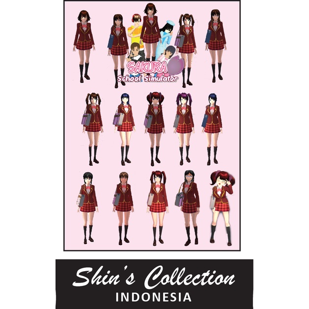 

Sticker stiker murah anti air Sakura School Simulator 1 pc