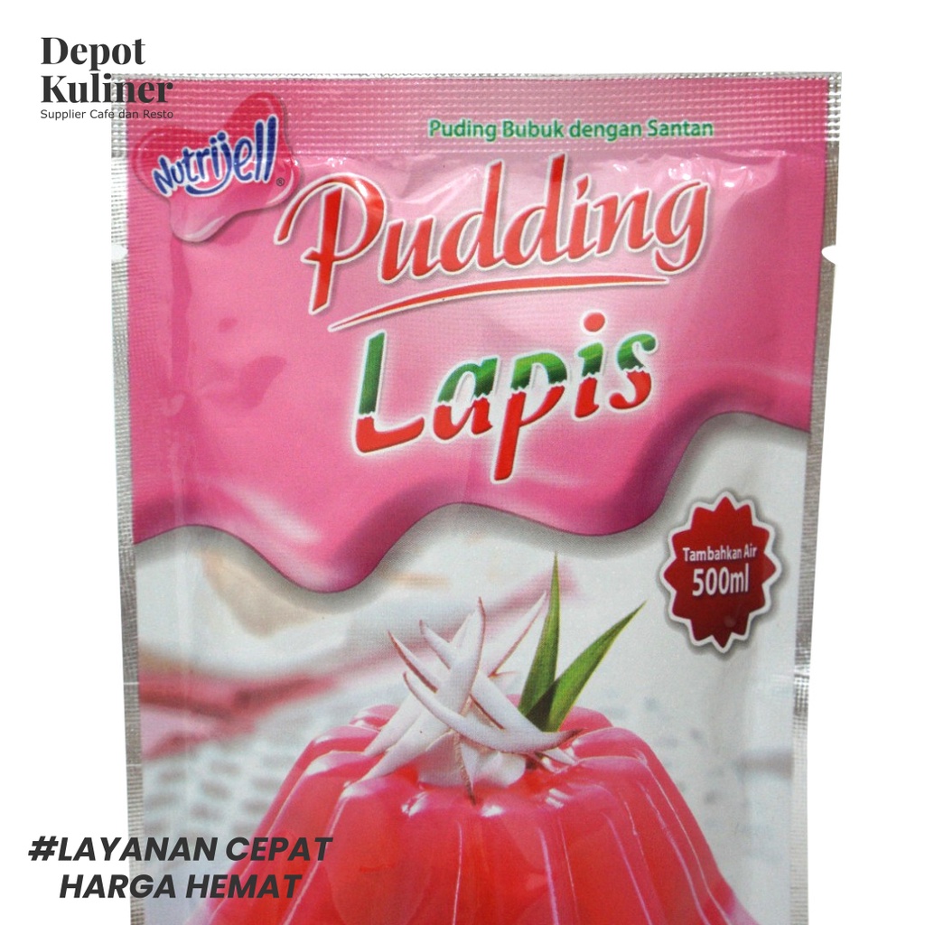 Nutrijell Pudding Lapis Rasa Cocopandan 110gr Cocopandan Flavour