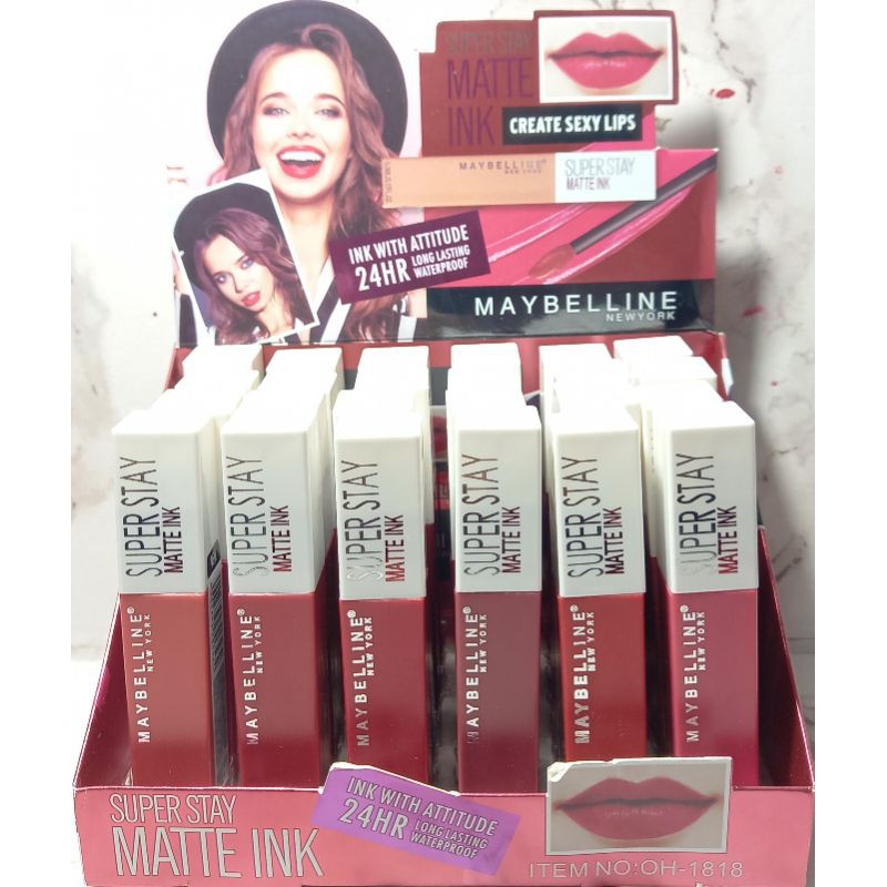 PROMO PER6PCS  LIP MATTE SUPER STAY MATTE SEXY LIPS INK MAYBELLINE NO.OH-1818