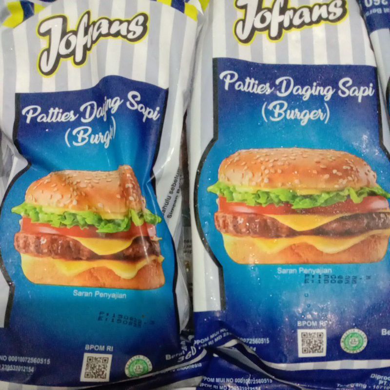 

Jofrans Beef Paties isi 6 berat 360gr