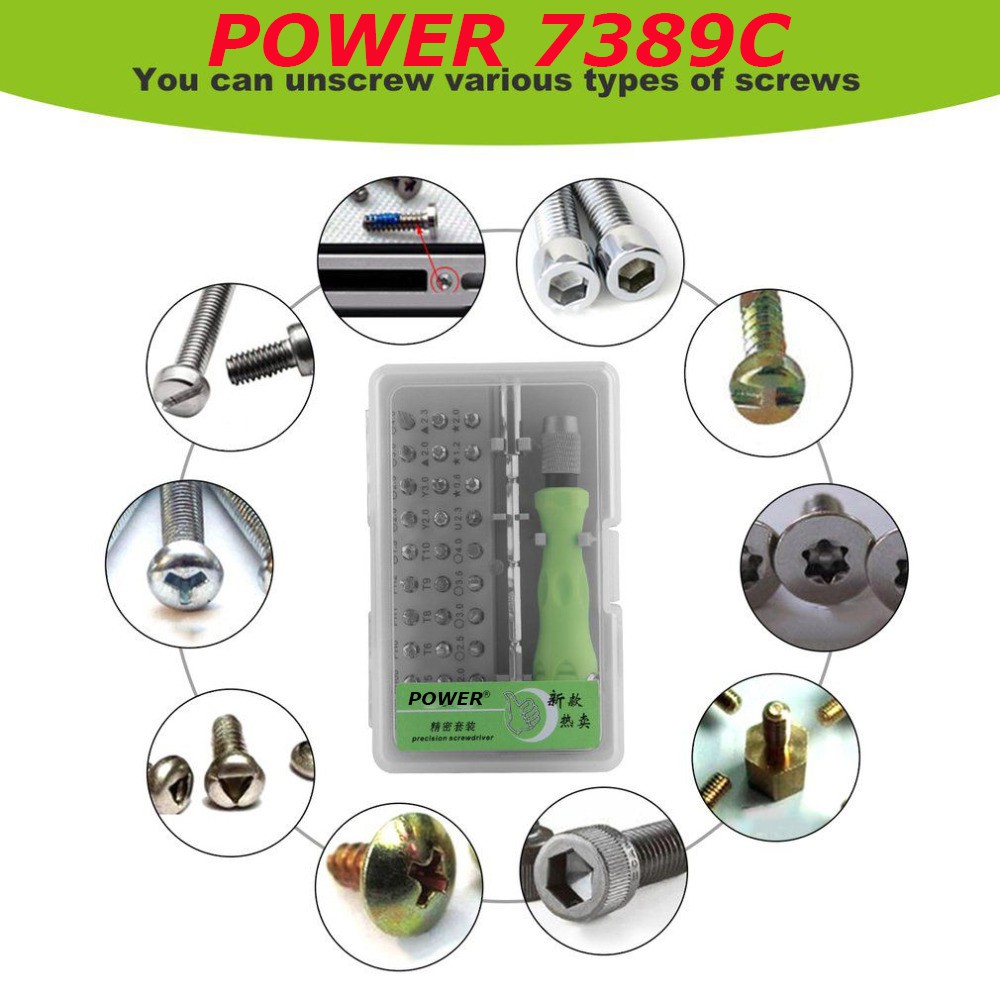 Power 7389C 31in1 Portable Screwdriver Set / obang set presisi