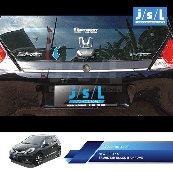 Aksesoris Tambahan Fariasi New Brio Trunk Lid Black and Chrome