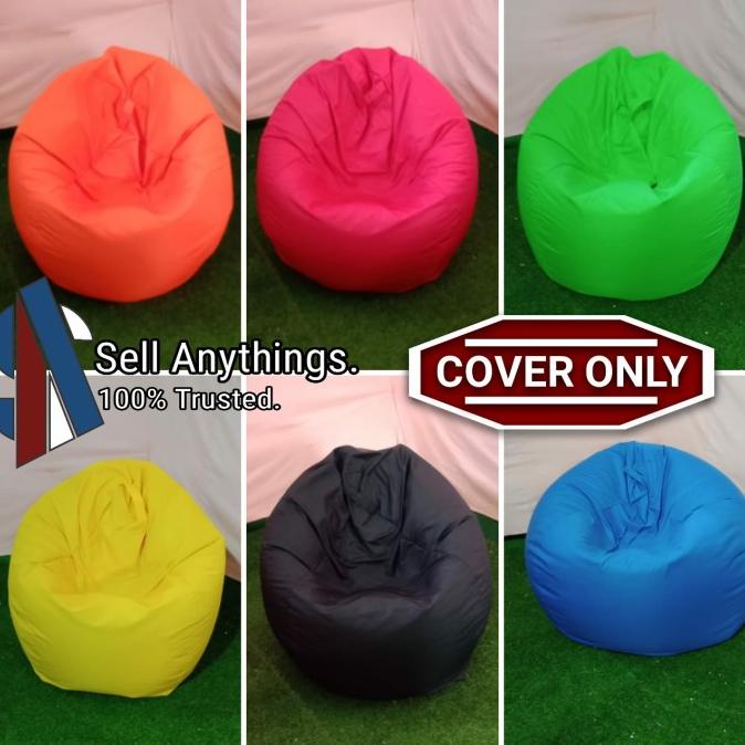 Bean bag Pumpkin/Bulat Warna Polos [ COVER Luar+Dalam]