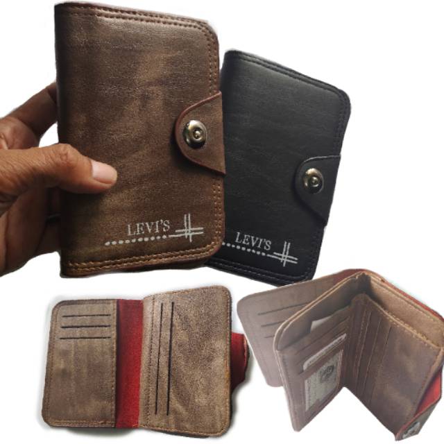 Dompet lipat pria ukuran tanggung 3/4  lvs 470 kancing