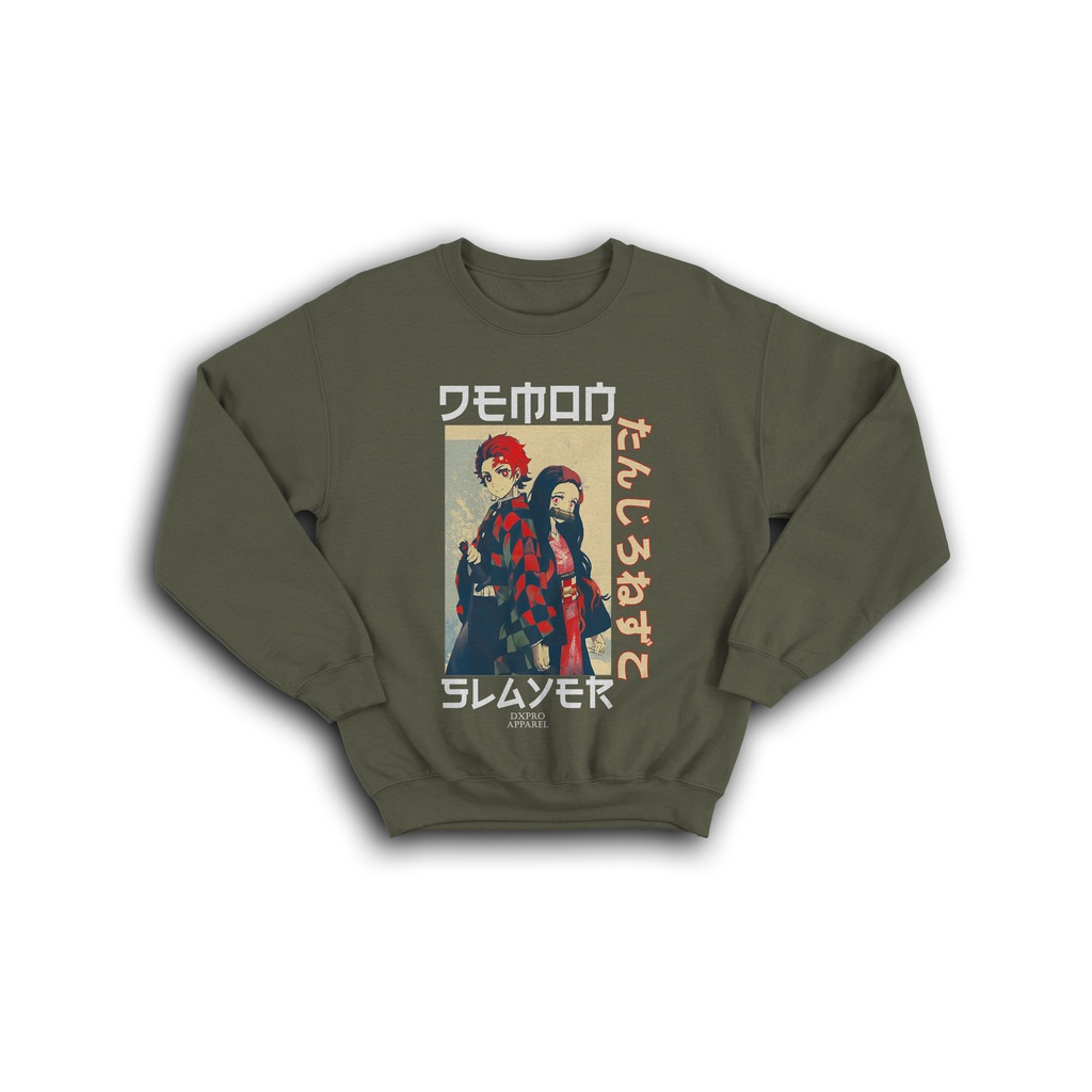 SWEATER CREWNECK ANIME TANZUKO TANJIRO NEZUKO KAMADO DEMON SLAYER