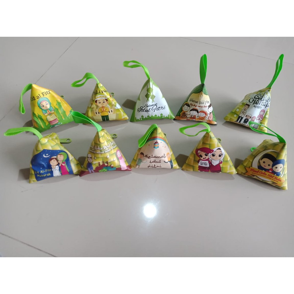 Kartu Lebaran Bentuk Ketupat