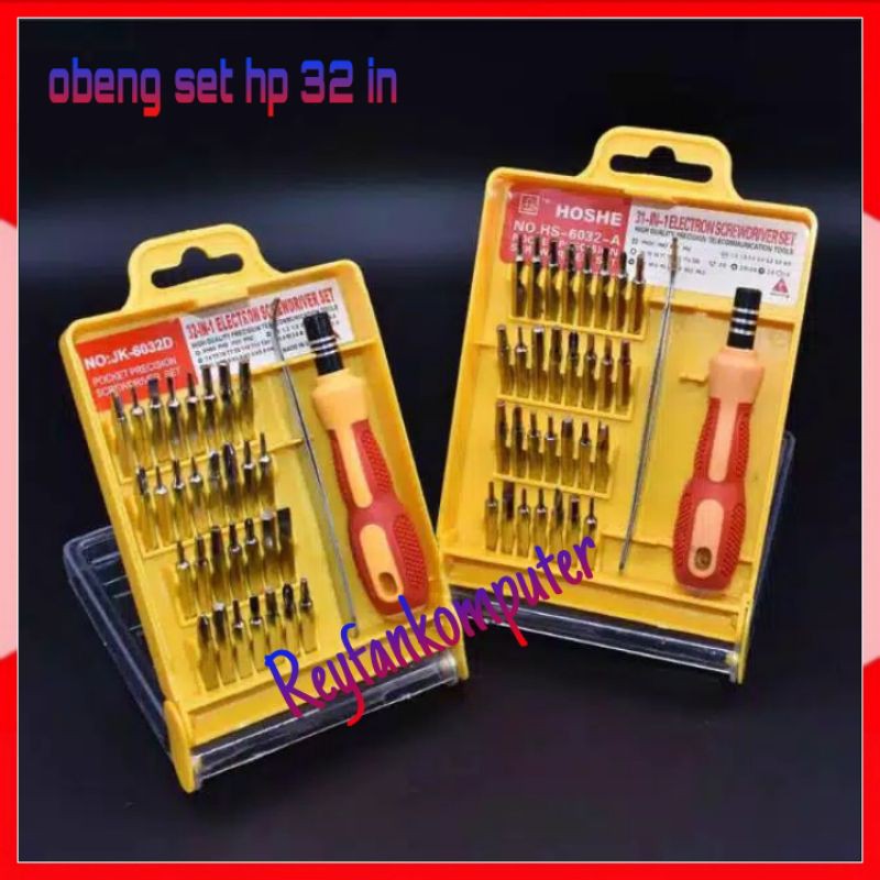 Obeng 32 in 1 Magnetic Screwdrivers Repair Tool Kit for Smartphone praktis