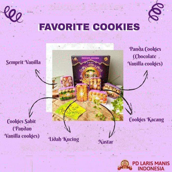 

PAKET KUE KERING LARIS MANIS FAVORITE COOKIES/KUE LEBARAN/PARCEL KUE